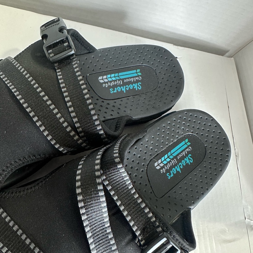 SKECHERS Outdoor Lifestyle Ladies Perfect Planning Slide Reggae Black Size 8 - Picture 3 of 7